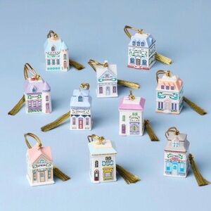 Lenox Spice Village 10-Piece Ornament Set - W/Bonus Lenox Spice Village Glass